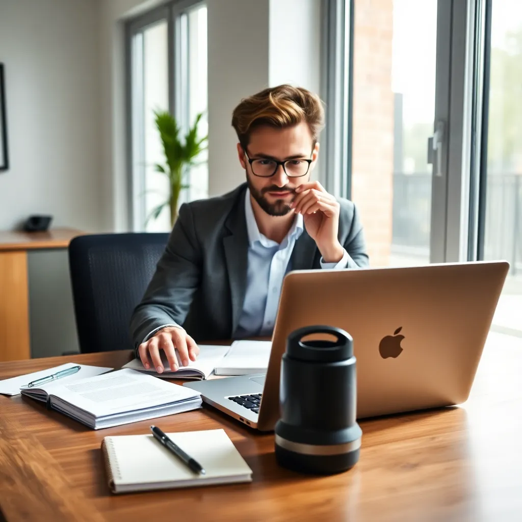Persoon die een Pomodoro-timer gebruikt tijdens het werken