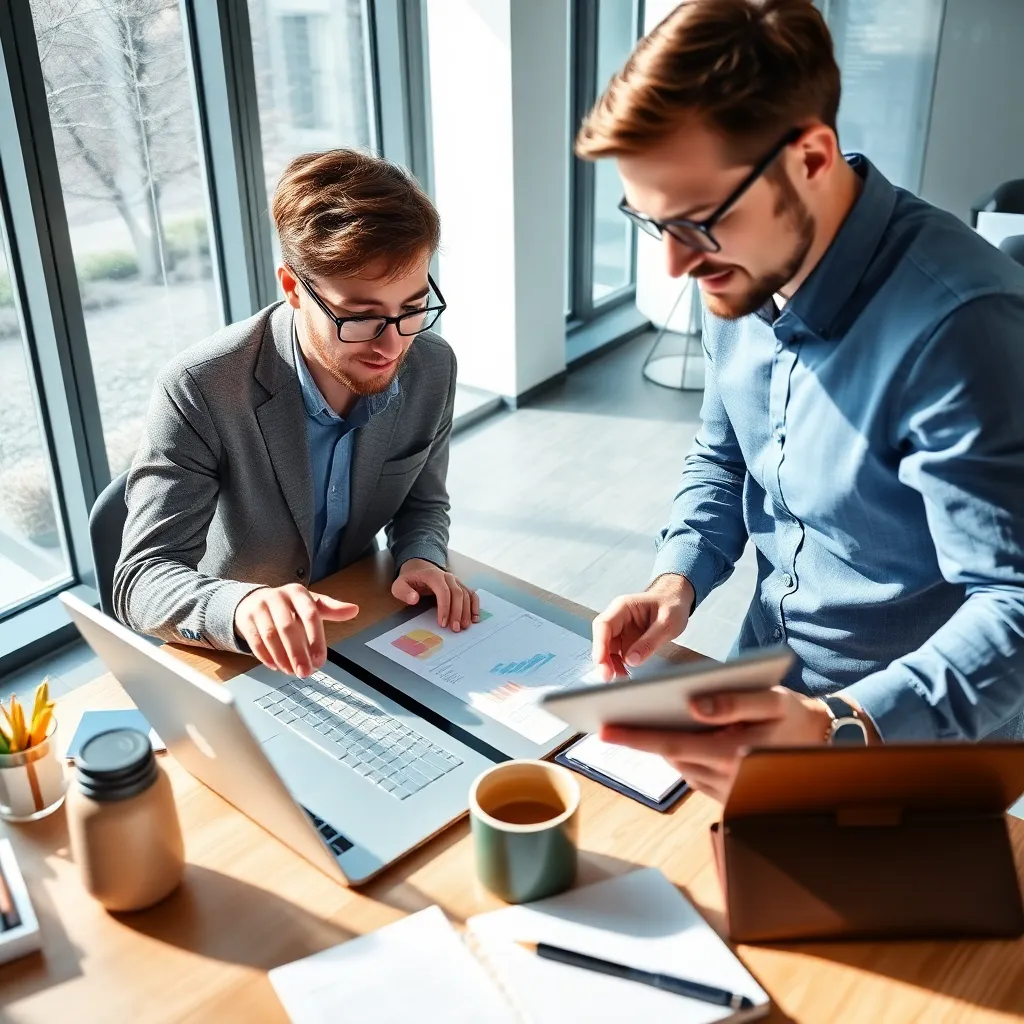 Nederlandse professional die AI-gestuurde planningstool gebruikt op tablet